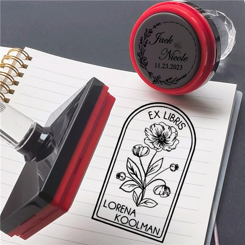

Personalized Logo and Text Self inking Stamp custom your own design company lgog Customized Photosensitive Seal ink Stamp