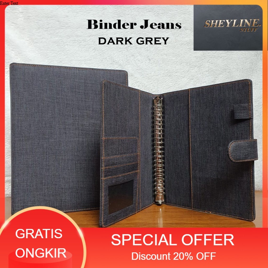 

BINDER BAHAN JEANS/DENIM 9 WARNA PILIHAN A5 DAN B5