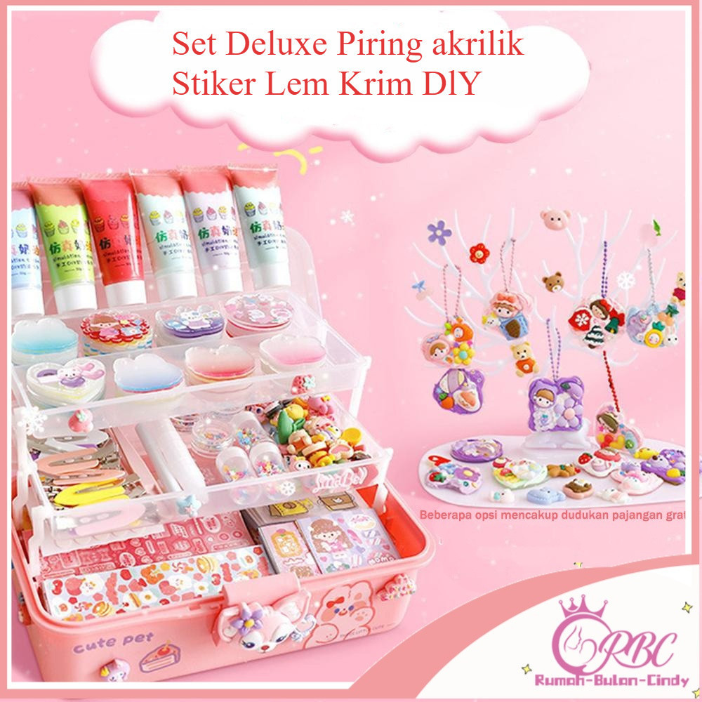 

【Penjual Lokal】DIY 3 Layer Box Goo Card Set 1400pcs Cute Cartoon Sticker Children Hand Tools Kids Toys Material Package Gift Box Anak Perempuan Hadiah Ulang Tahun