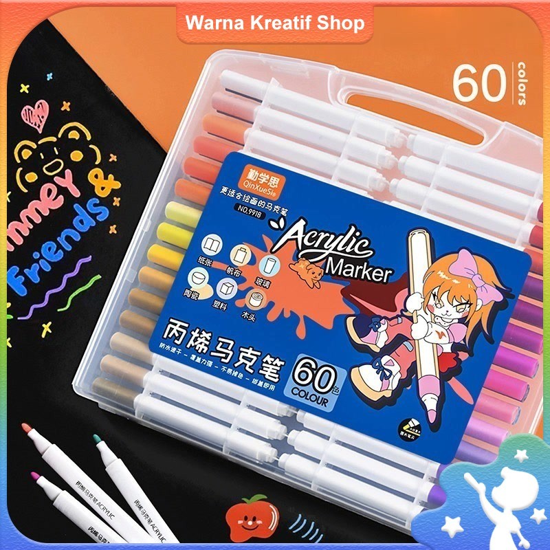 

Pen Akrilik Marker Warna Cepat Kering Tahan Air Tahan Lama Pen Akrilik Marker Painter Set Menggambar Kreativitas Seni Edukasi Anak