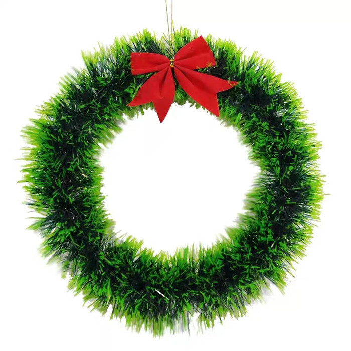 

Krans Natal Ring Hijau Salju Murah Dekorasi Tinsel Natal Hiasan Grosir - SS808 35cmGREEN
