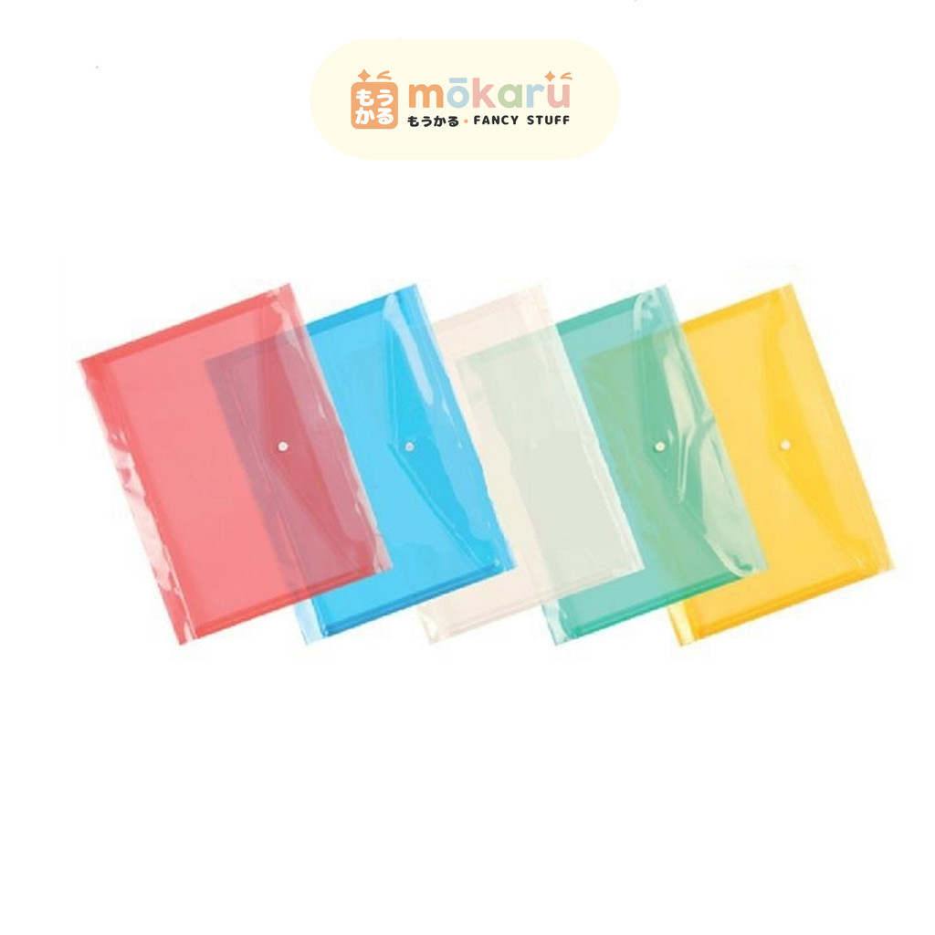 

Map Kancing Clear Plastik Varian Warna-Warni Murah