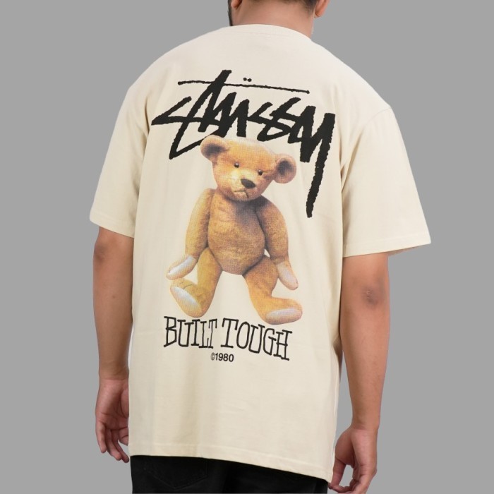 Kaos Oversize STUSSY Built Tough Beige Tshirt - ORI - M