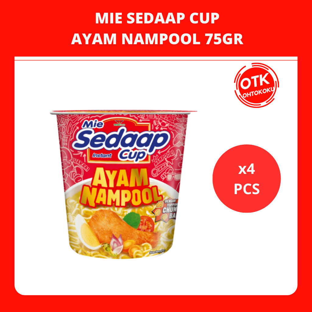 

SEDAAP Mie Instan Cup Ayam Nampool 75gr X4pcs