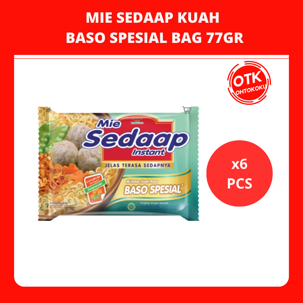 

SEDAAP Mie Instan Bakso Spesial Bag 77GR x 6 Bag