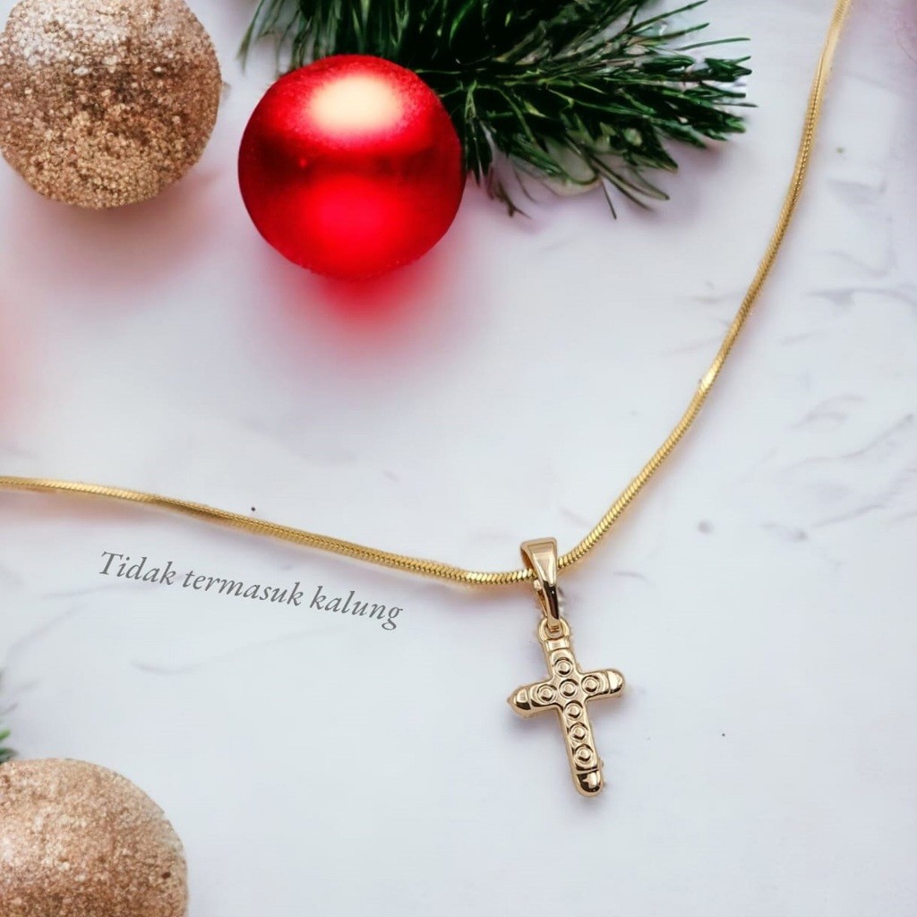 Liontin Tanpa Kalung Liontin Kecil Imut Motif Salib 1411