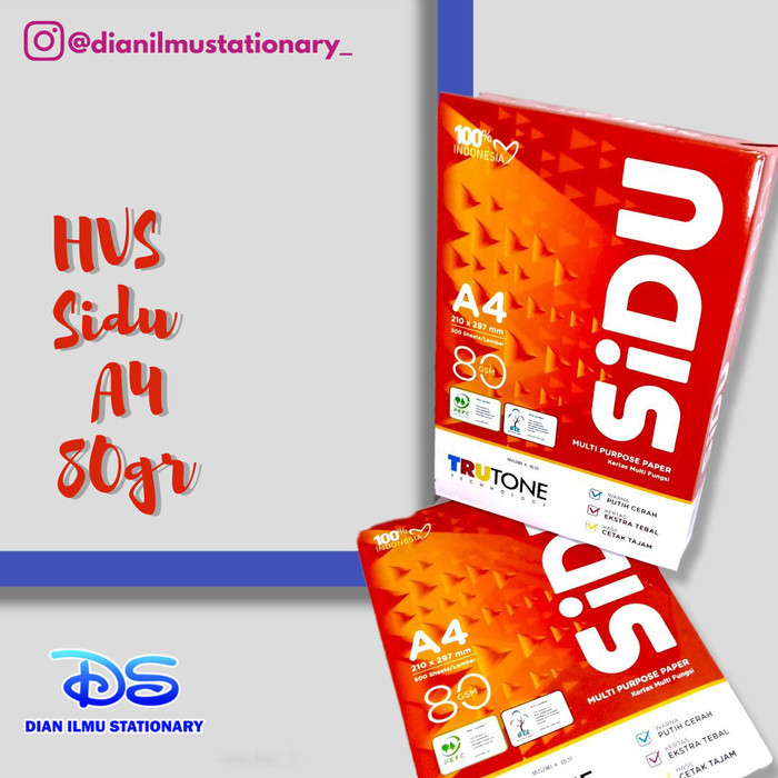 

Andma Kertas HVS A4 80Gr sinar dunia SIDU