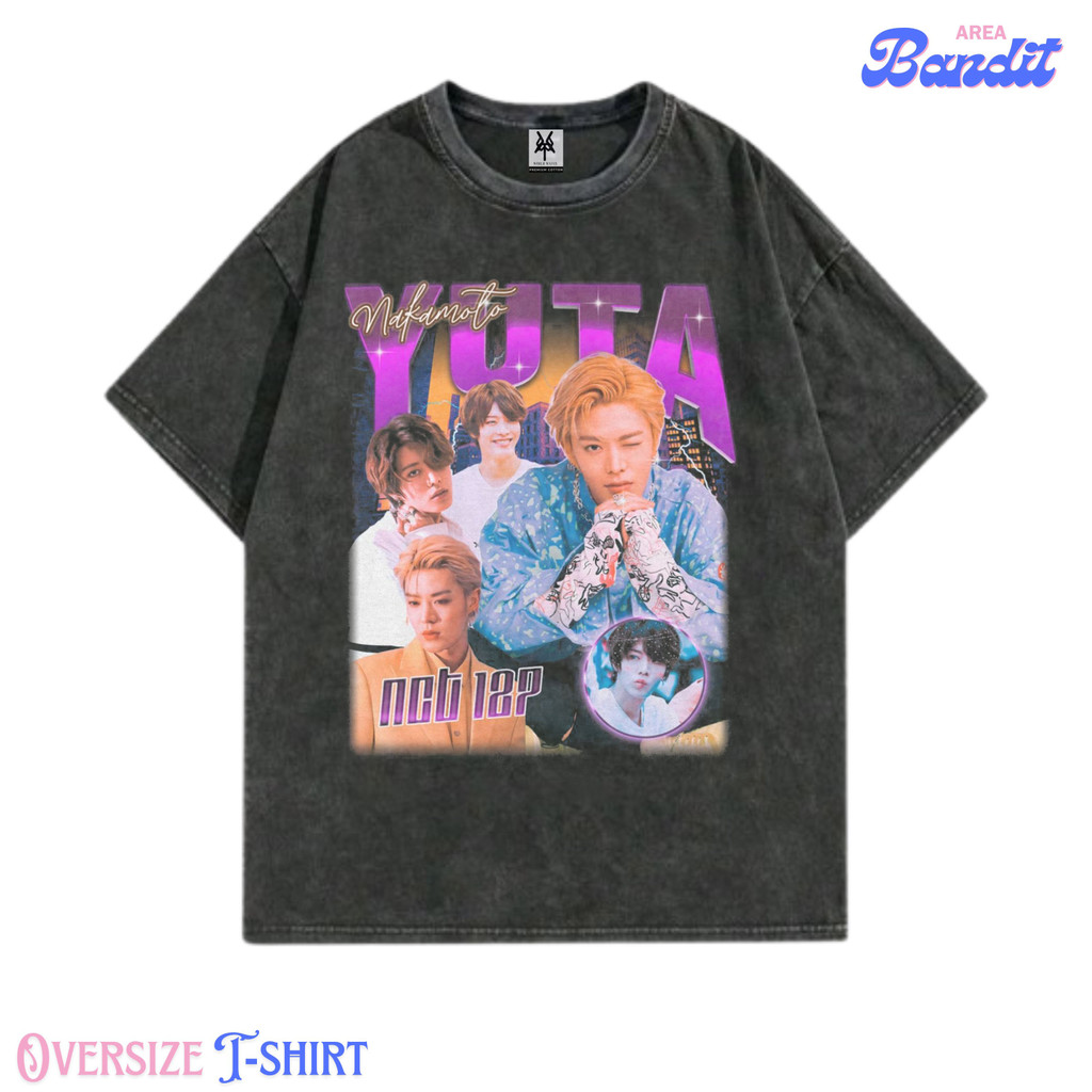 Bandit Area "kaos Nct 127 yuta" Oversized T-shirt washing washed