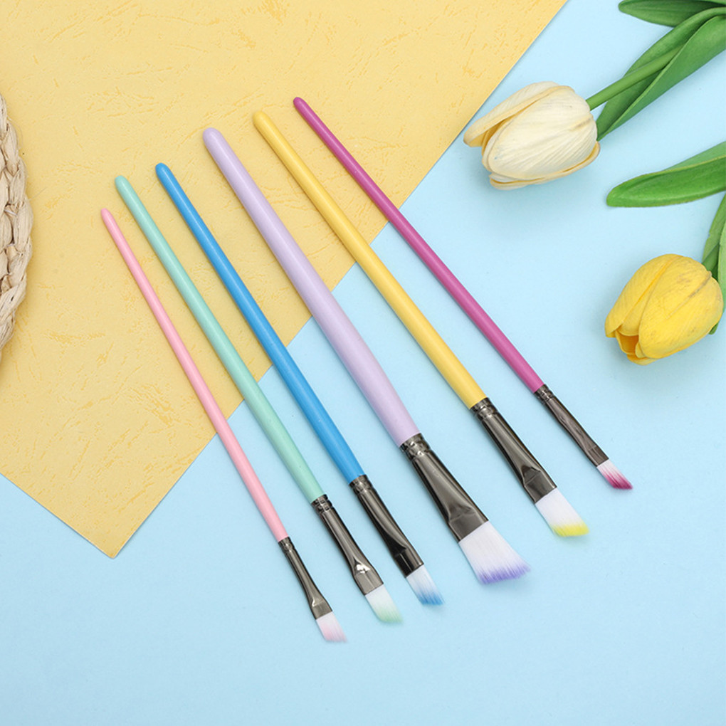 

10pcs Soft And Durable Painting Brush Set For Various Painting Techniques Versatile Oil Brush White