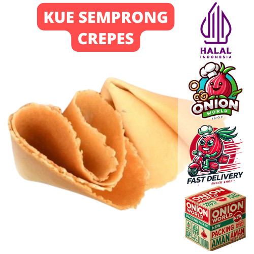 UWD Crepes Semprong Kiloan 250gr KUE SEMPRONG KERUCUT Kue Semprong Gulung Kue Semprong Bangka