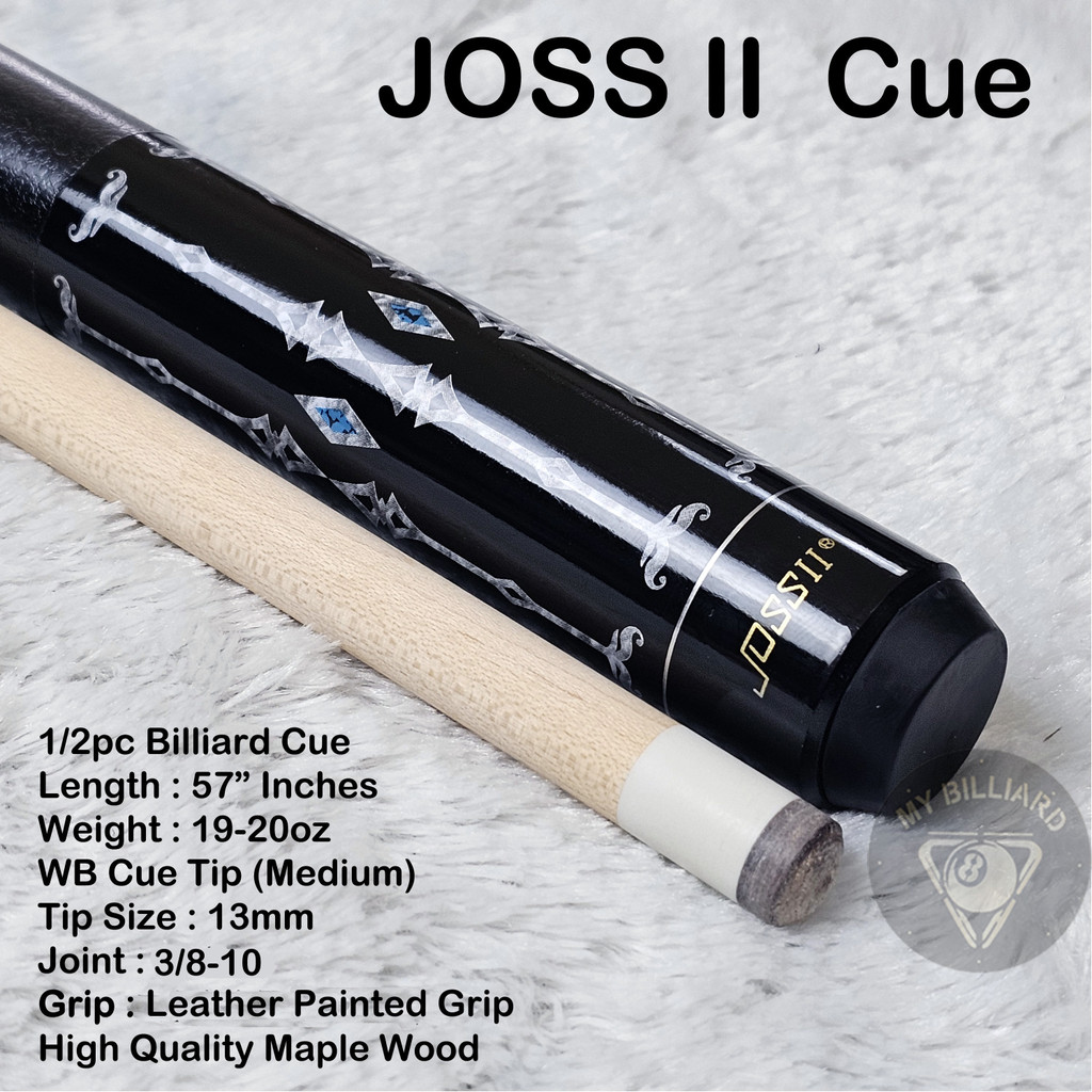 Joss II Cue Maple Wood 13mm Stick Billiard - Joss 2 Cues Stick Billiar
