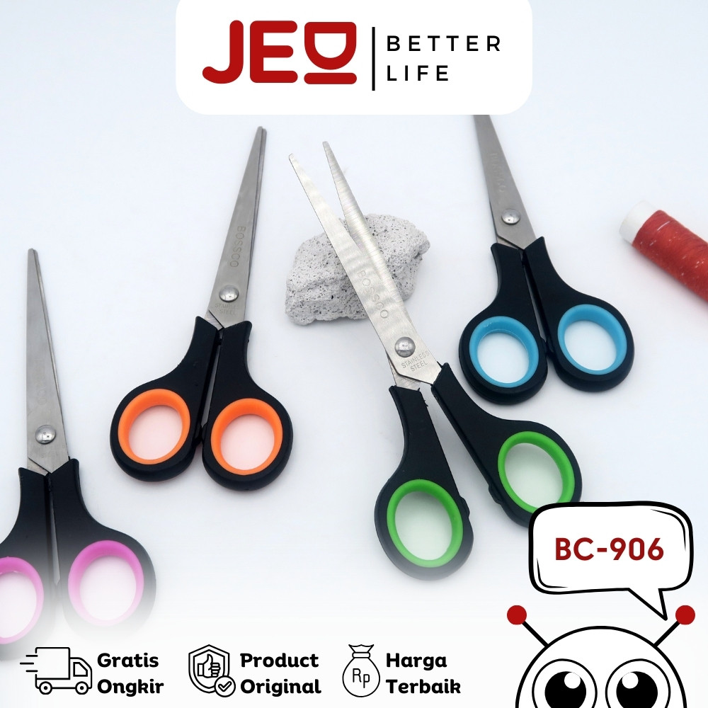 

Gunting Scissors BOSSCO BC-906 6 inch 1 Lembar (12 Pcs)