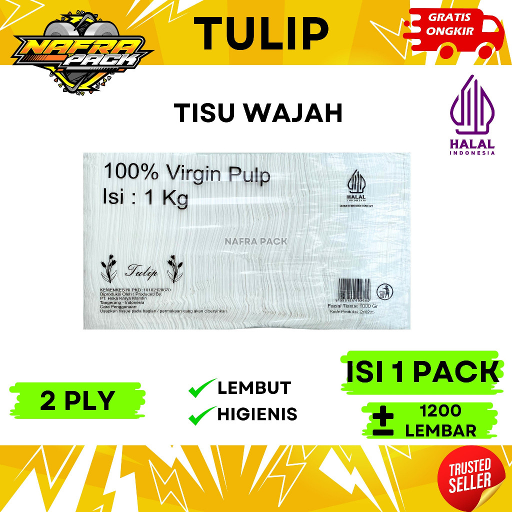 Tulip Facial Tissue 1Kg / Tisu Wajah 1000gr