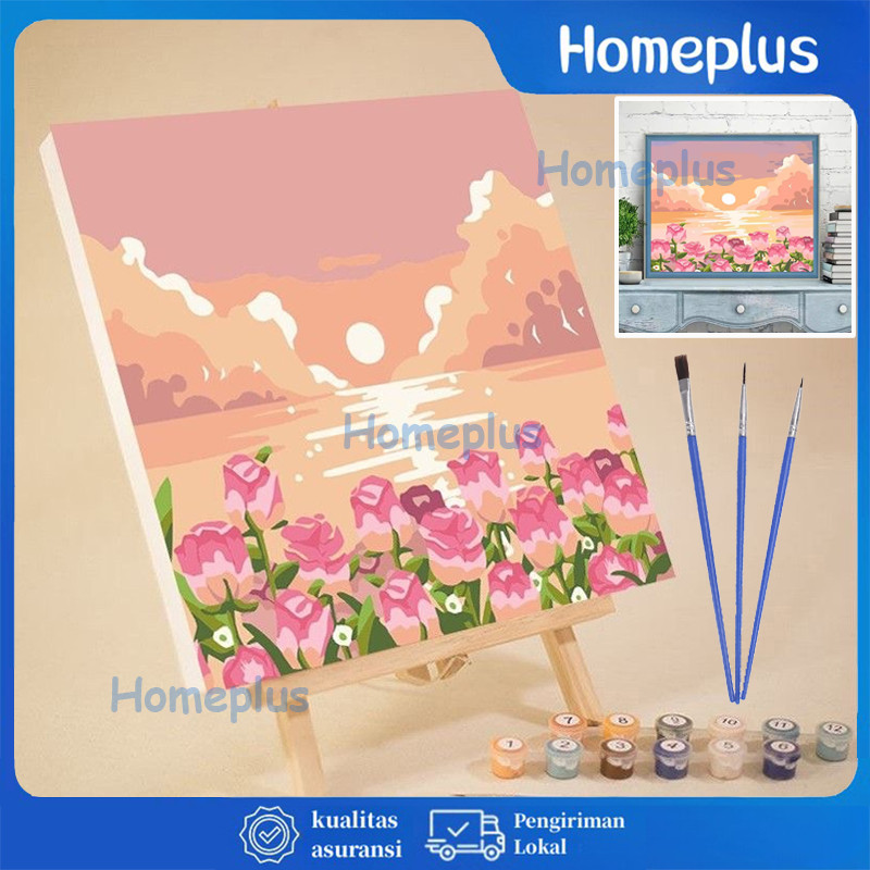 

Paint By Number 20x20cm / DIY Painting Kit Canvas / Lukisan Kanvas DIY Digital