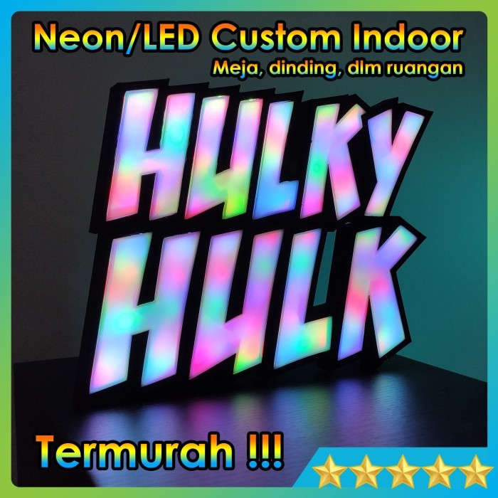 LAMPU NEON FLEX / SIGN USB / LIGHT BOX HURUF TULISAN CUSTOM