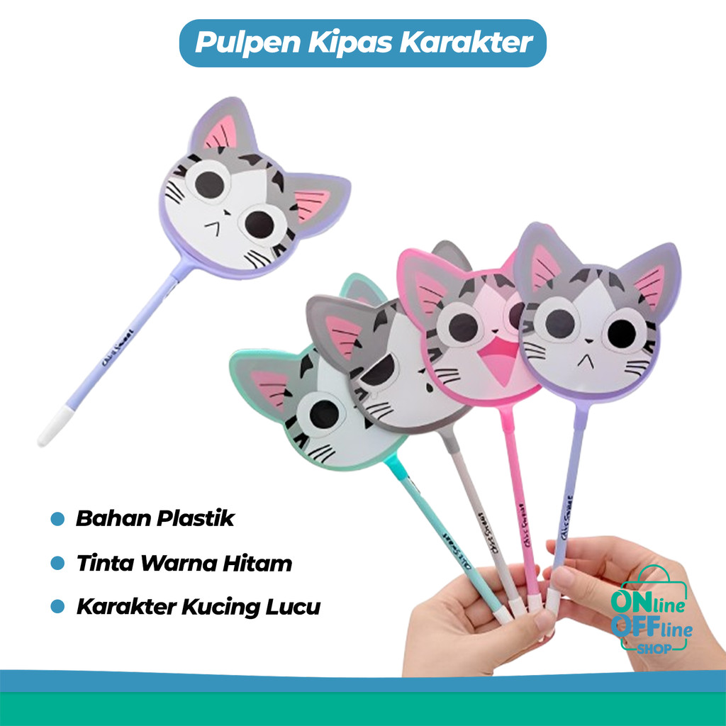 

Pulpen Kipas Karakter Kucing Pena Kipas Animal Souvenir Lucu 476