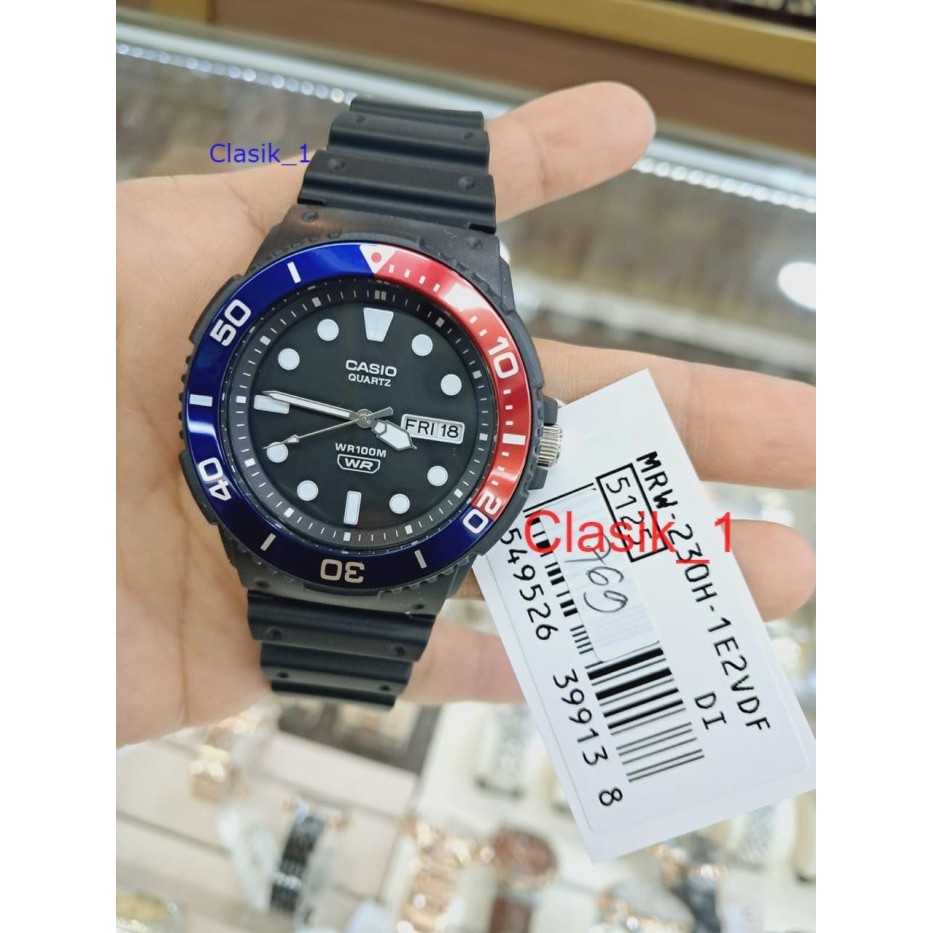 Original 100%!! CASIO MRW-230H-1E2VDF Jam Tangan Pria Analog MRW230H MRW-230H-1E2 Garansi Resmi