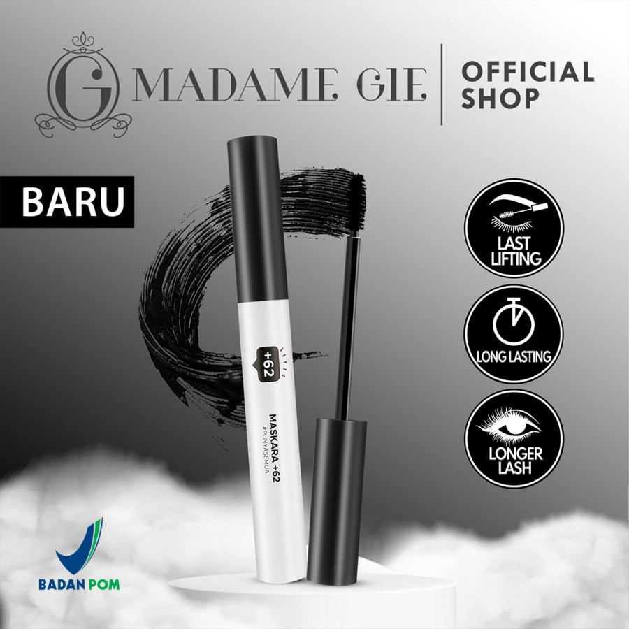 Madame Gie Menutrisi dan memperpanjang bulu mata Maskara +62 / Mascara 01 Black (Hitam) / 02 Clear (