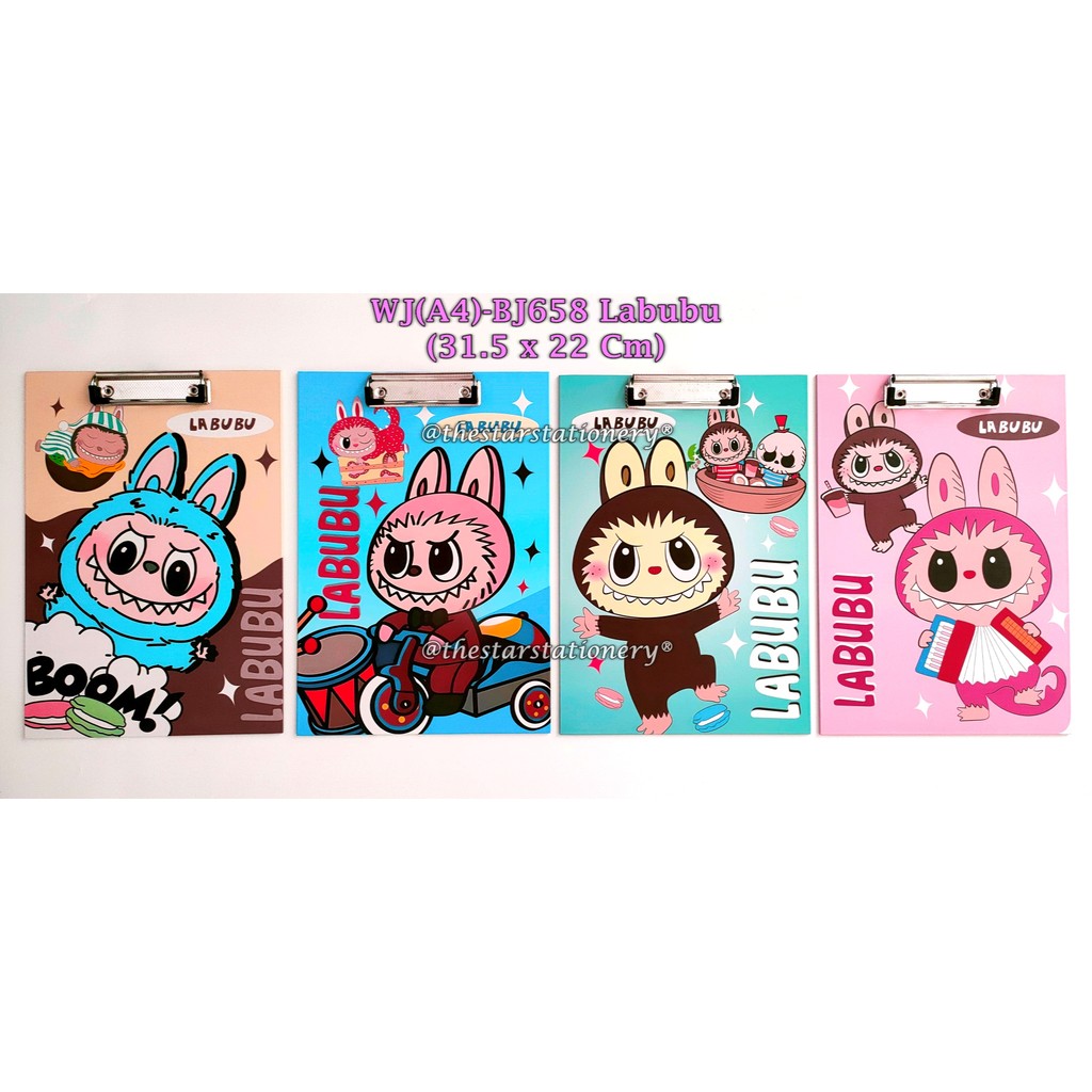 

(1 Biji) Clip Board Labubu 31.5*22 Cm / Papan Ujian Labubu A4 / Clipboard GXIMP WJ(A4)-BJ658