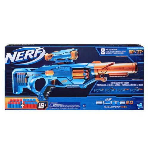 NERF Elite 2.0 Eaglepoint RD-8 Blaster 8 Dart Drum Detachable Scop