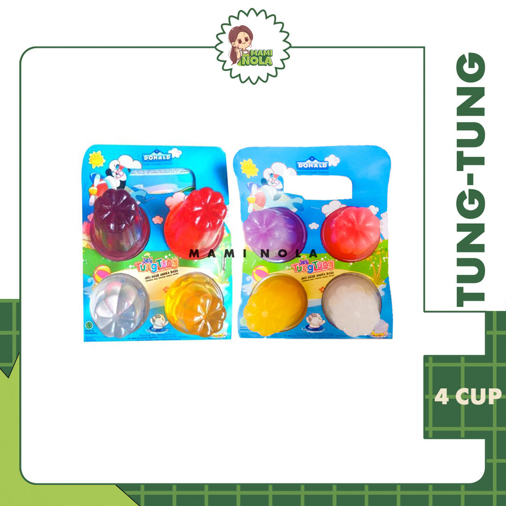 

Donald Jelly Pudiing Agar Tung Tung 1 Pack Isi 4 Cup