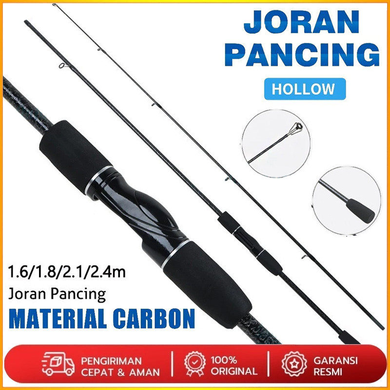Joran Pancing Carbon Fiber Fishing Rod Pancing Pancingan Set Lengkap Joran Tegek 2 Bagian Tongkat Pa