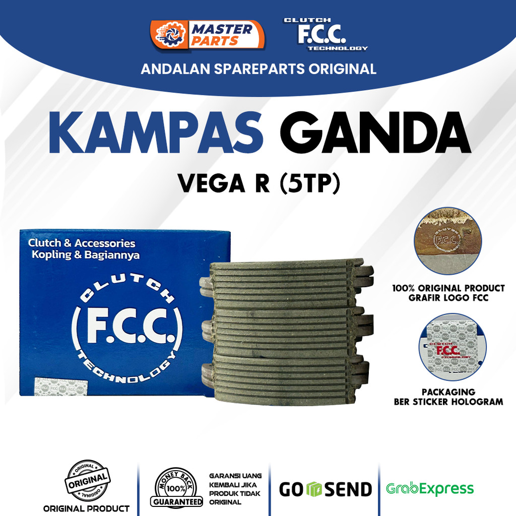 Kampas Ganda Only FCC untuk motor Vega R (5TP) Original 100%