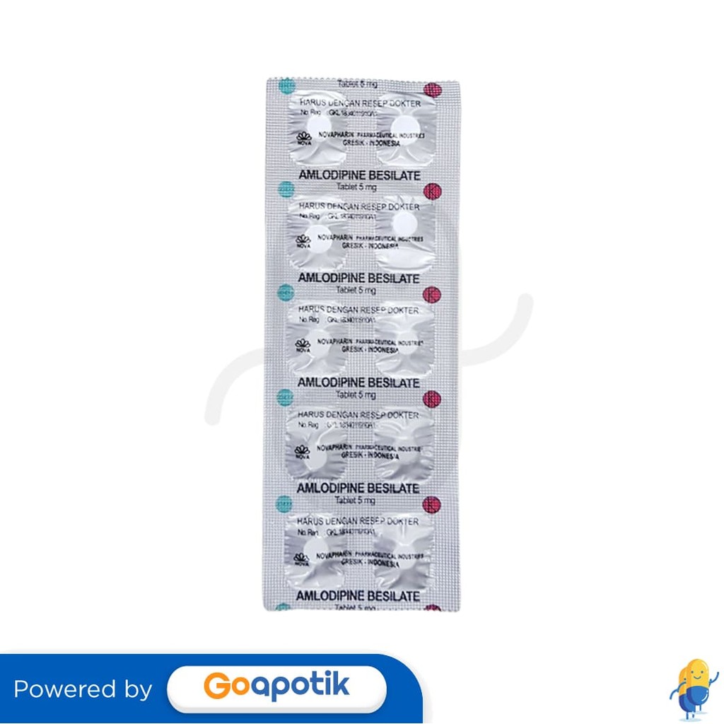 Amlodipine Besilate Novapharin 5 Mg Strip 10 Tablet