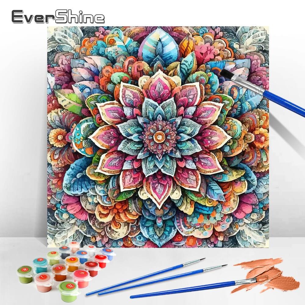 

Evershine Drawing By Numbers Set Flower Paint By Numbers On Canvas Handpainted Painting Art Home Bedroom Wall Artwork