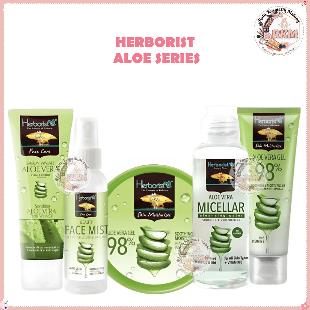 HERBORIST Aloe Vera Series Gel 98% | Facial Wash | Face Mist Care | Moisturizer Herboris