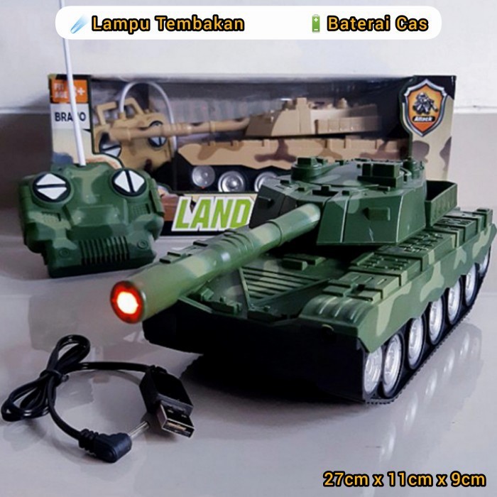 "E.SYO" - Mainan Tank Remote Control RC War Tank Remot bisa Battle Tembak Peluru - Non Tembak