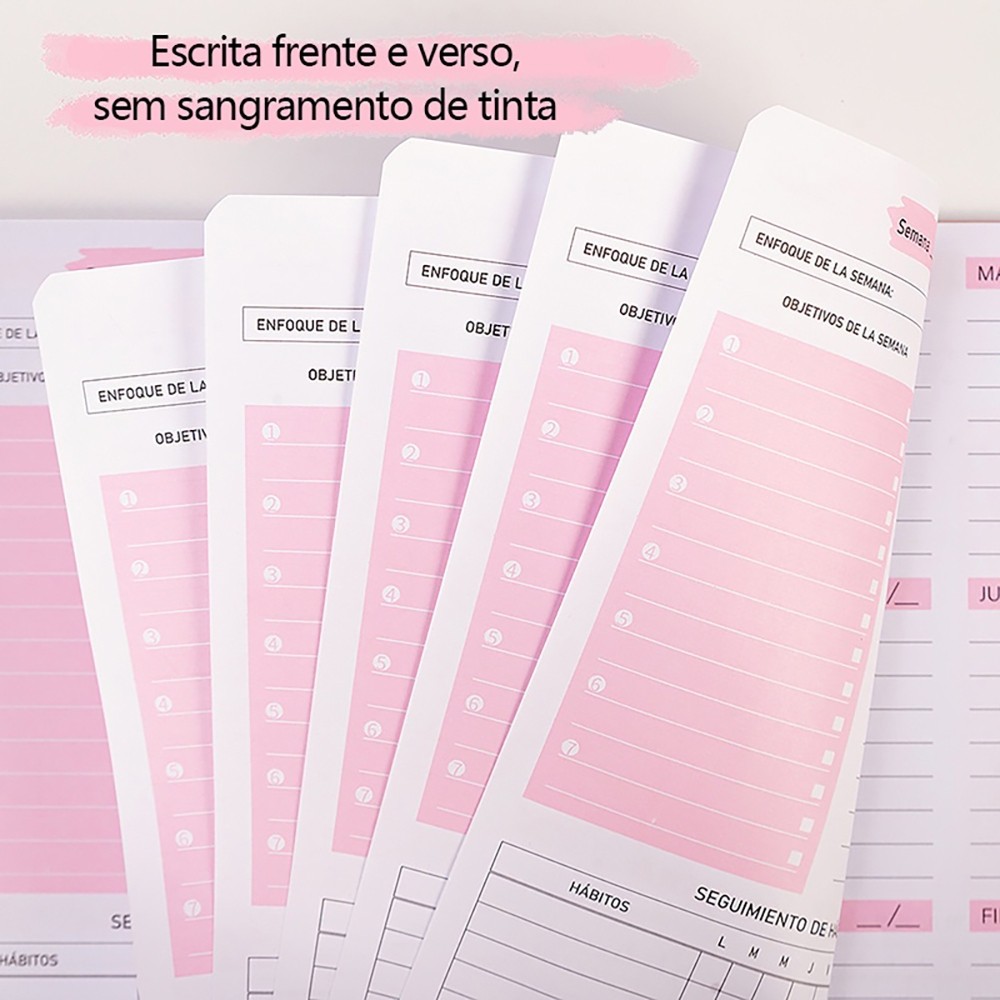 

[Whispers] [DOTDING] A5 Buku Catatan Mingguan Weekly Planner Diary Note 52 Weeks Q046