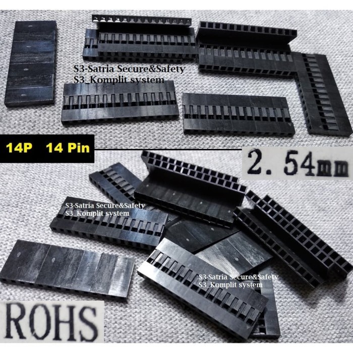 head 14Pin Black Housing 14P dupont jumper house 14 pin Pelangi Duppon