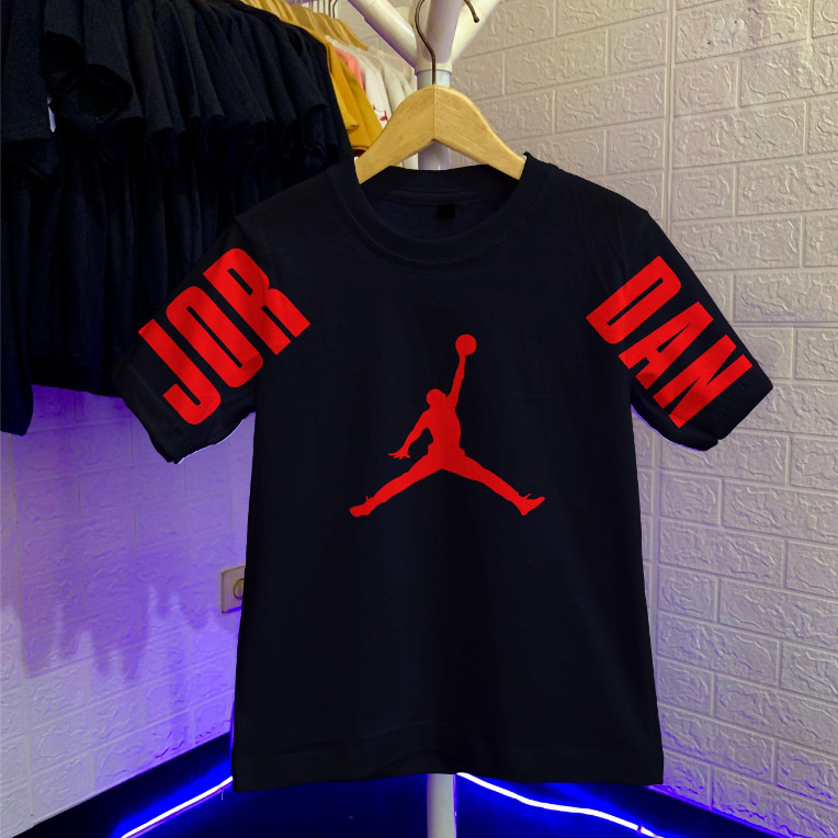 Kaos Anak & Remaja Laki-Laki 1-17 Tahun JORDAN Cotton Combad 30s Baju Kaos Anak