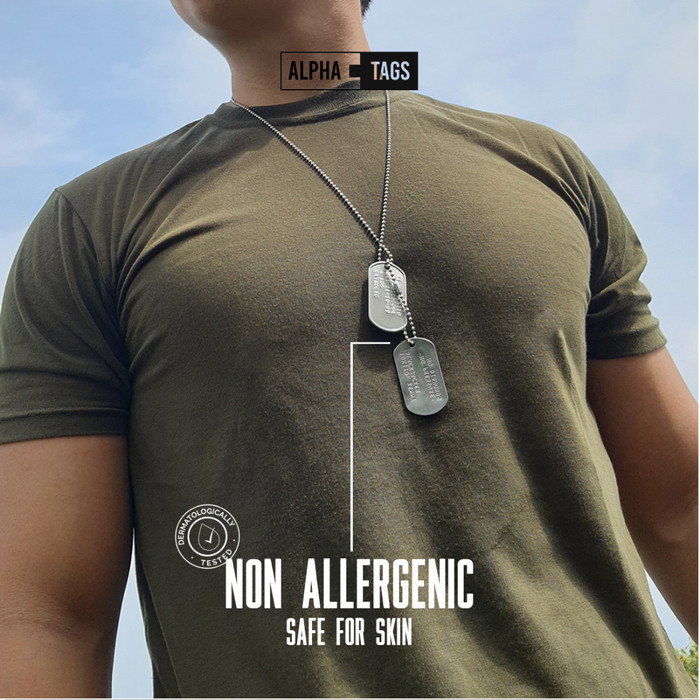 promo  -custom military dog tag / kalung pria militer / US Standards Dogtags