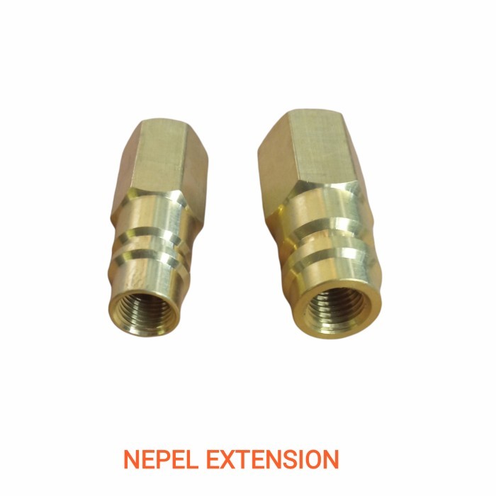 

NEPEL MESIN FLUSHING AC NEPEL EXTENSION R12 KE R134 SEPASANG (HI&LOW) BARU
