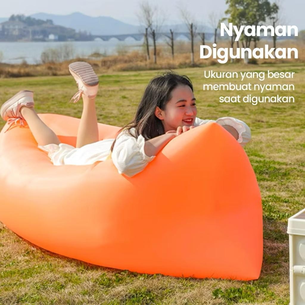 Promo Bulan Ini Lazy Bag Lazy Air Bed Sofa Santai Angin / Kursi Angin Santai