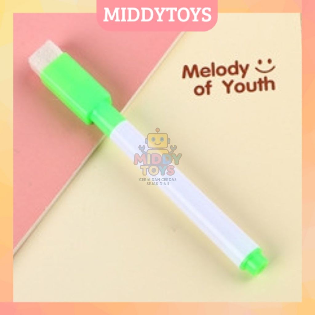 

MIDDYTOYS - SPIDOL WARNA HIJAU/ WIPE AND CLEAN/ SPIDOL ANAK