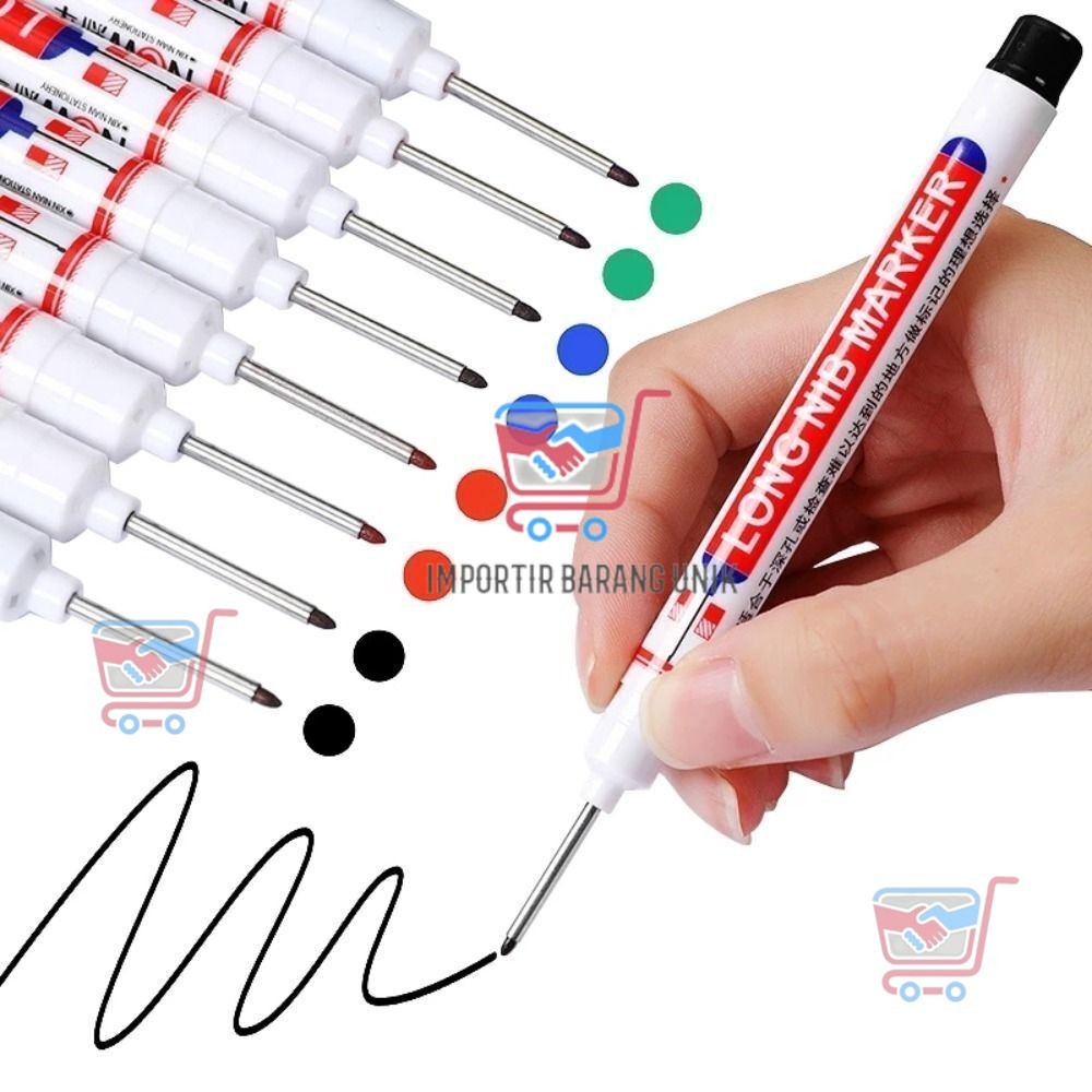 

IMB-B107-Spidol Pertukangan Long Nib Head Marker Waterproof