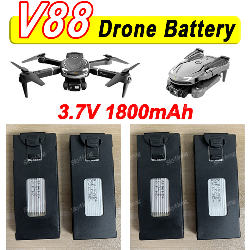 Original V88 Drone 8K Professional HD Battery 3.7V 1800mAh For V88 Drone RC Qudcopter Battery Spare 