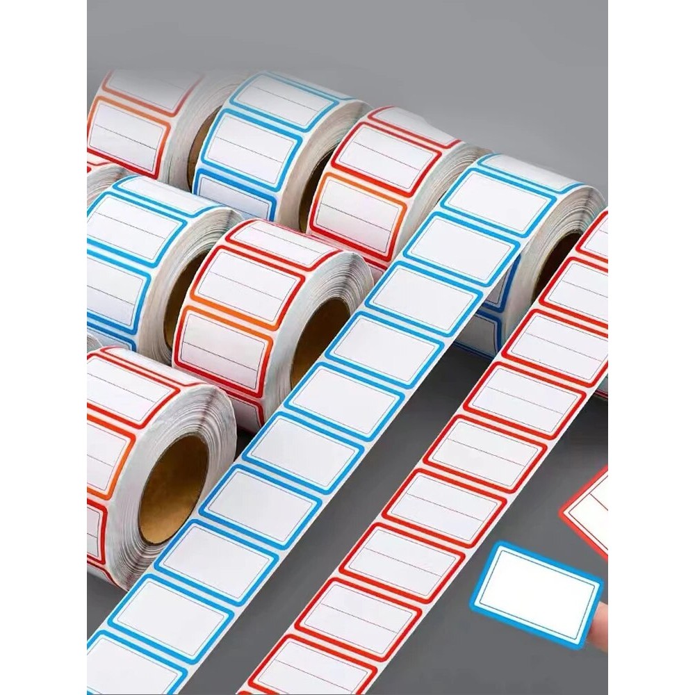 

Colorful Plain Name Tag Labels 1000 Stickers Name Tag Stickers 3 1/2X2 1/4 Name Labels for Office, Meeting, School and Home