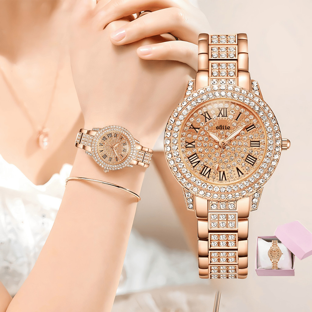 Pilih 2, diskon 50% Jam Tangan Cewek Dewasa Tahan Air Rose Gold – Jam Tangan Wanita Branded Ori, Tal