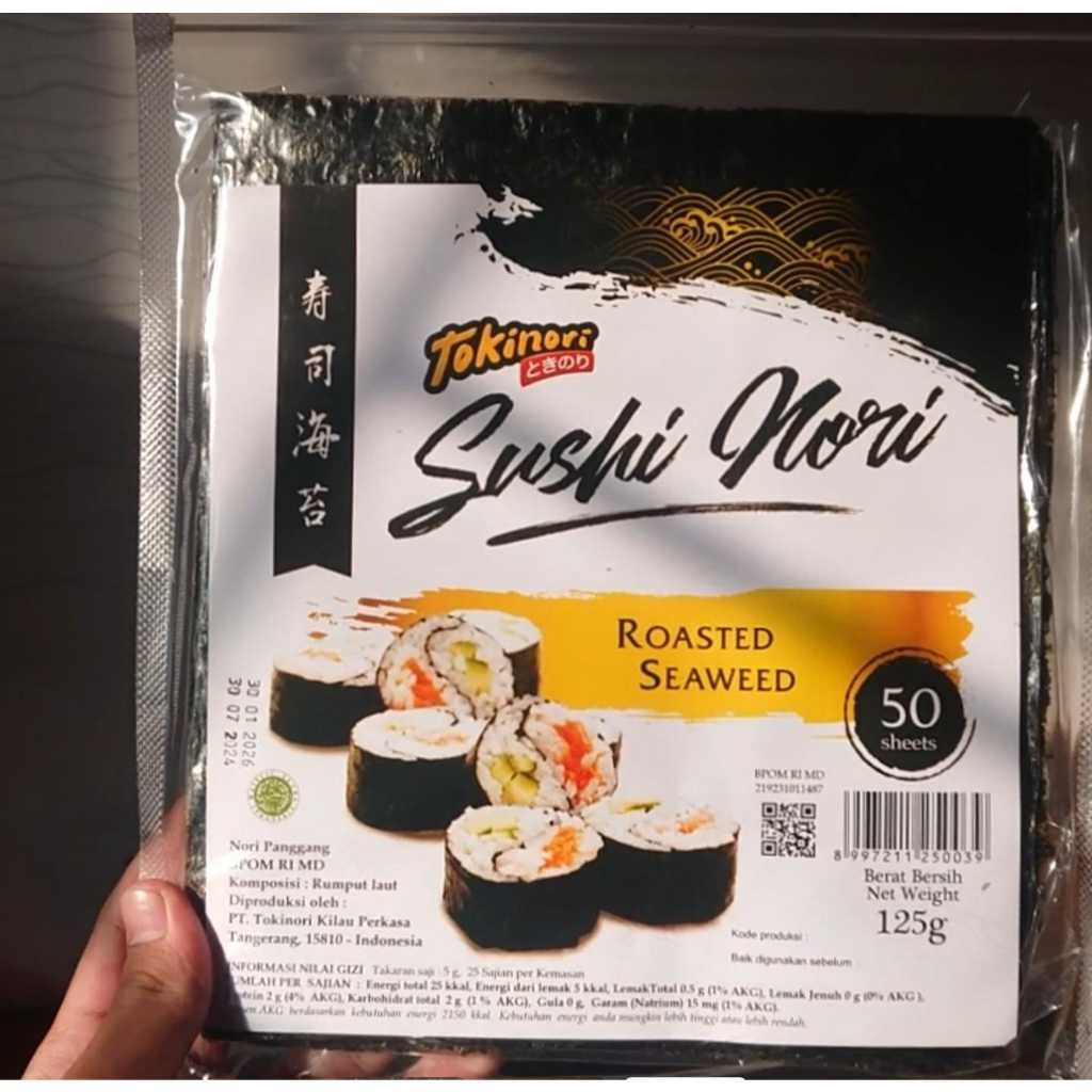 

TOKINORI SUSHI NORI 50 SHEET / LEMBAR - RUMPUT LAUT PANGGANG - ROASTED SEAWEED