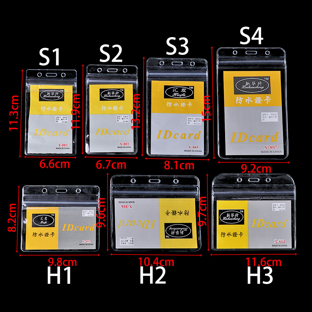 

10Pcs PVC Plastic Badge Holder Wallet ID Card Holder Clip for Offices School Exhibition Bank Card Badg Holders Stationery Supply