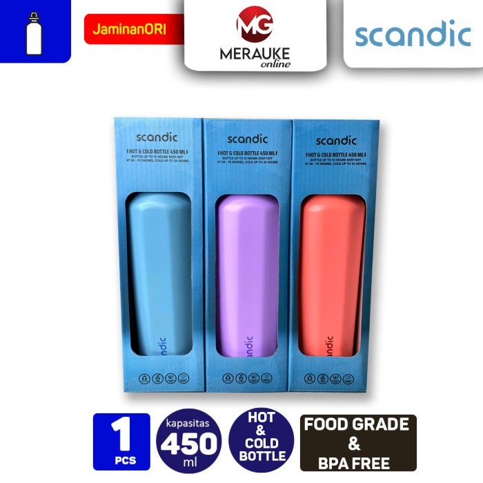 SCANDIC Solid SS vacuum bottle 450 ml bottle Stainless Premium