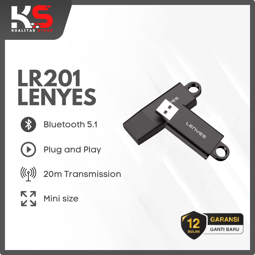 LENYES Bluetooth Receiver 5.1 Colokan Usb untuk Speaker Mobil Dvd LR201