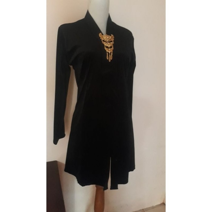 ✨LARIS✨ -Kebaya Hitam Bludru Tunik Kartini Premium - baju