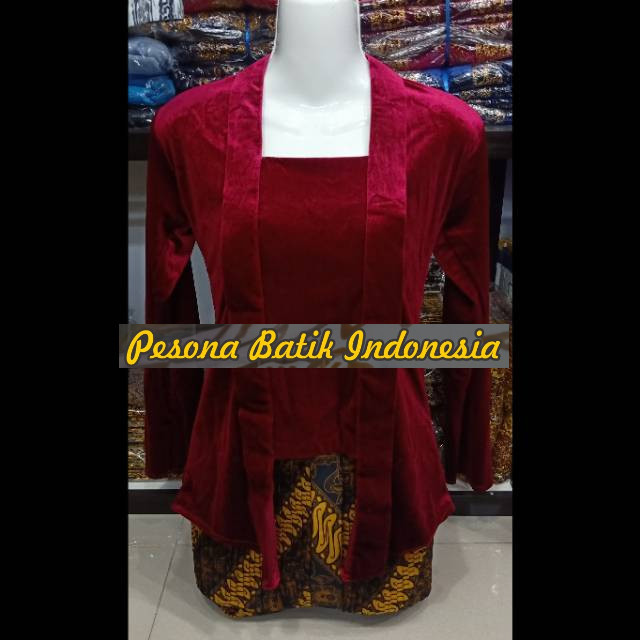 

✨LARIS✨ -Baju Kebaya Kutubaru / Kebaya Bludru Kutubaru Jumbo Kondangan Lamaran - Silver, M