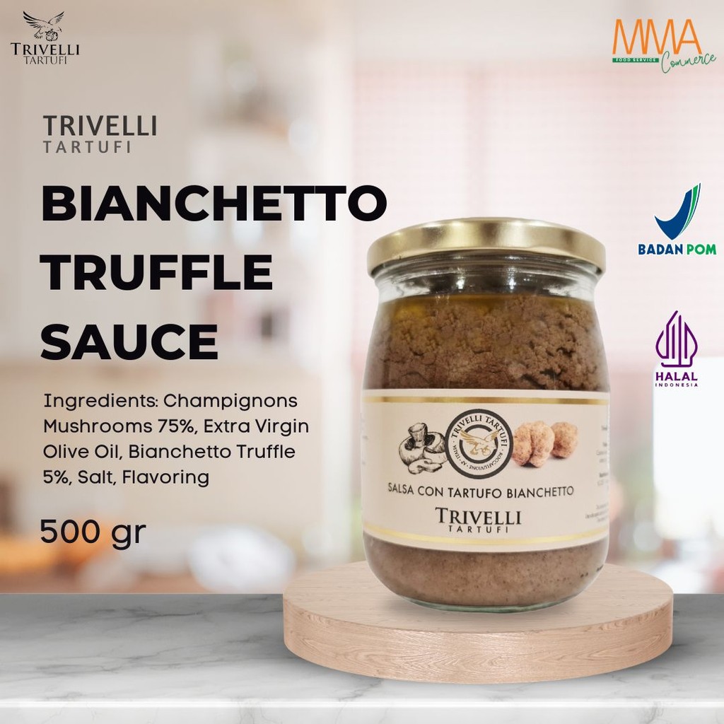 

Trivelli Bianchetto Truffle Sauce - 500 Gram / Saus pasta / Saus Jamur / White Truffle Sauce