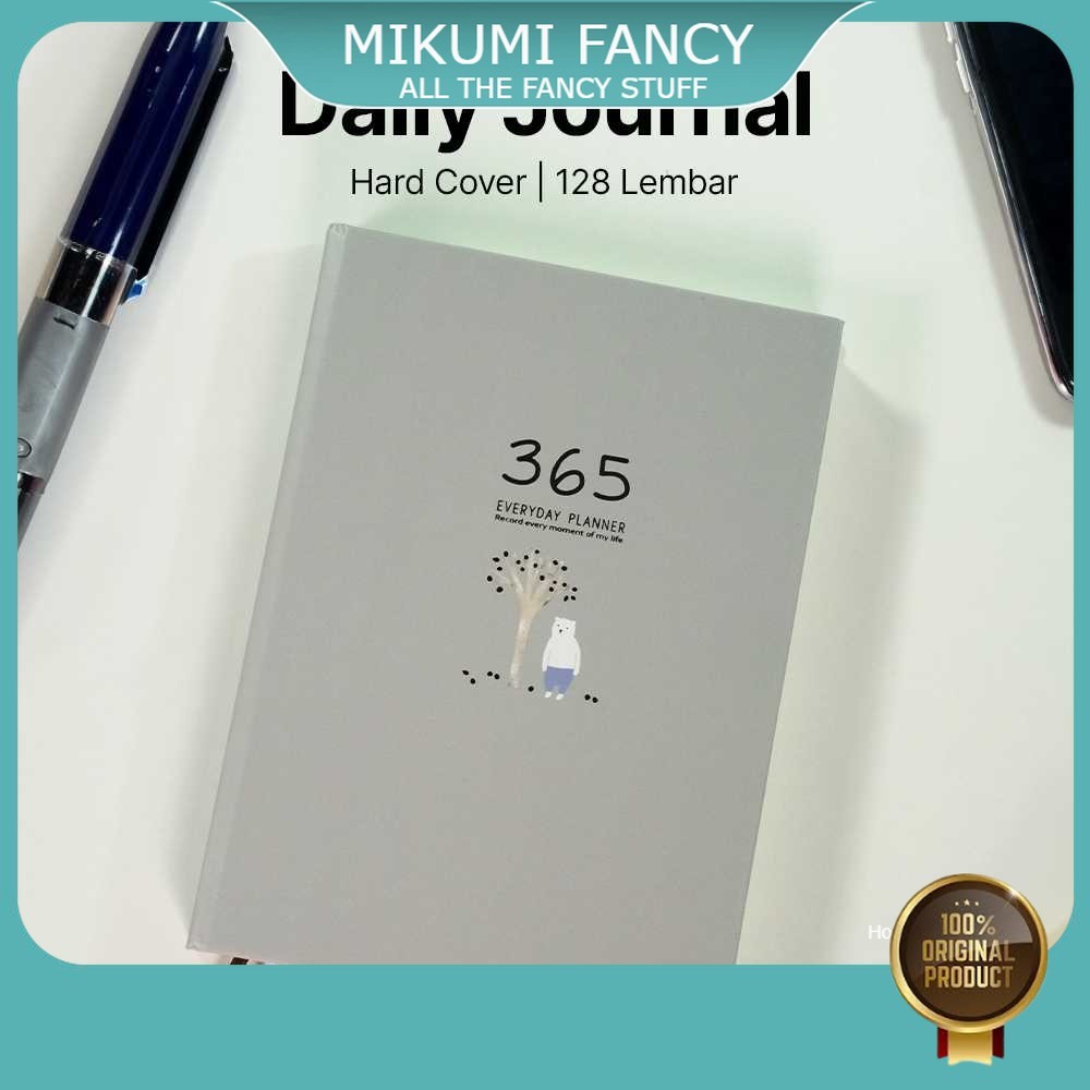 

FANCY DingDongTu Buku Diary 365 Hari Daily Journal Hard Cover 128 Lembar - DDT-4083